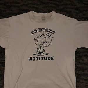 “new york attitude” t shirt. heavy cotton